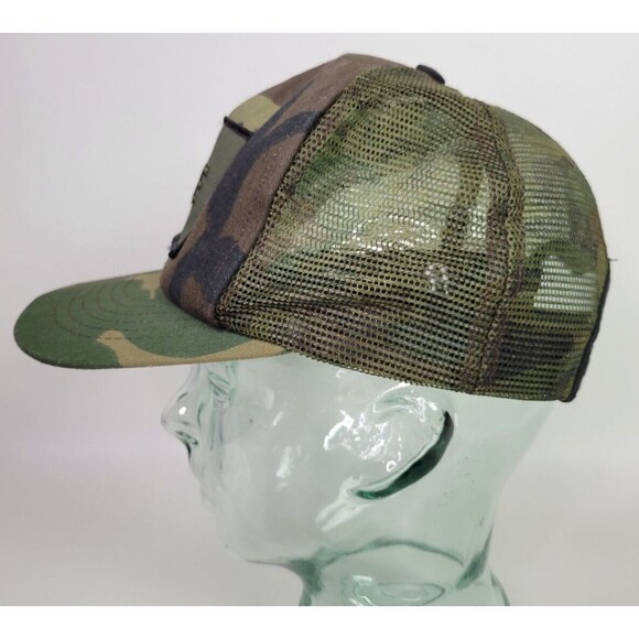 Vintage Volvo VME Michigan Euclid Mesh Camo Snapback Trucker Hat Swingster USA - Picture 6 of 9